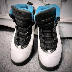 2013 Nike Air Jordan 10 Retro Size 7Y Powder Blue White Black 310806-106